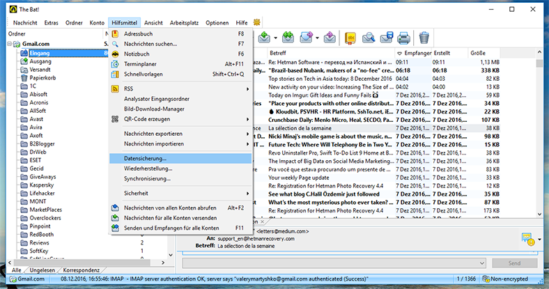Datensicherung…