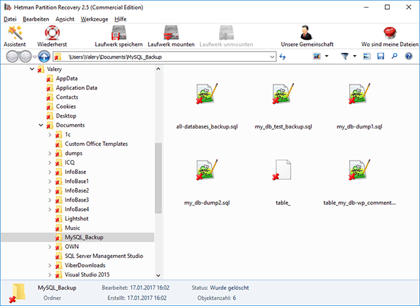 Hetman Partition Recovery. Result of analysis Hetman Partition Recovery. Result of analysis