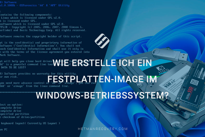 Anleitung zur Erstellung eines Festplatten-Images in Windows