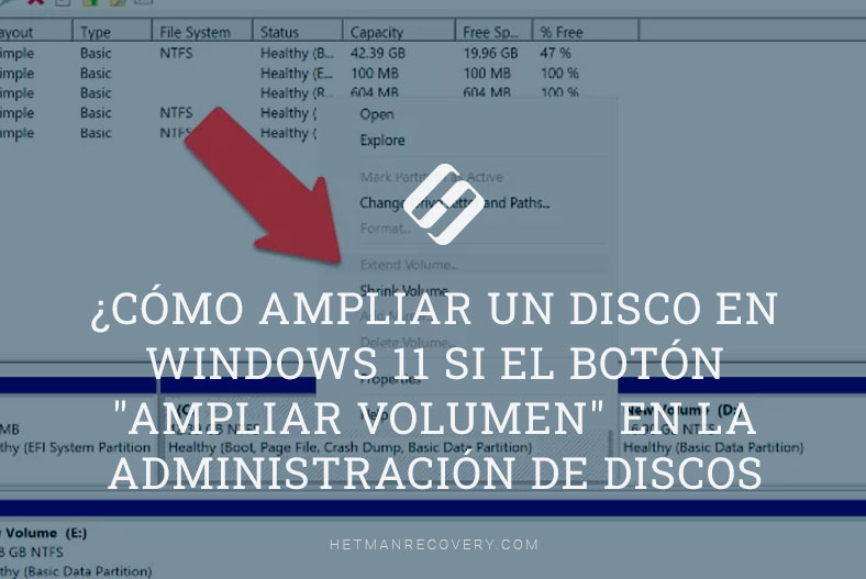 Cómo ampliar un disco en Windows 11 cuando el botón “Ampliar volumen” está desactivado