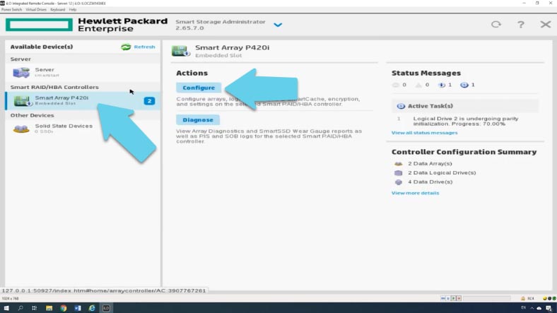 Sélectionnez Configurer Sélectionnez Configurer
