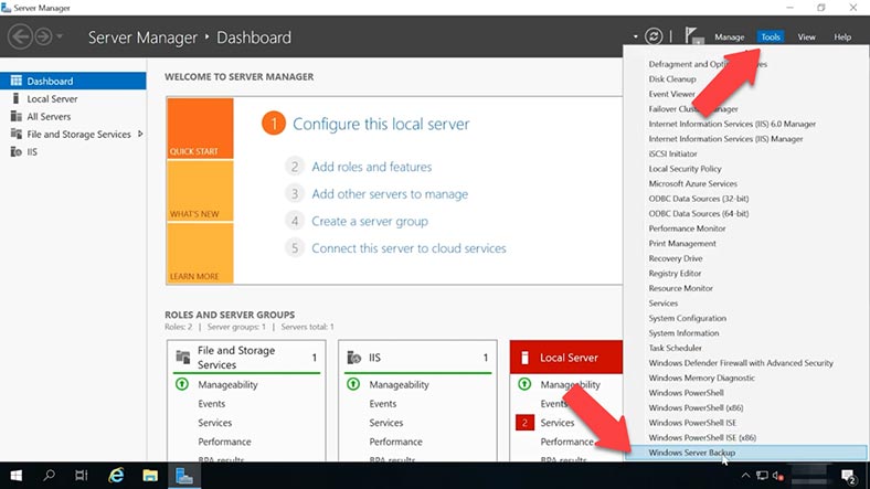 Uruchom kopię zapasową systemu Windows Server Uruchom kopię zapasową systemu Windows Server