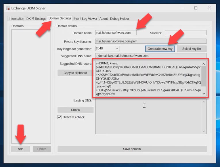 Налаштування DKIM Domain Settings Налаштування DKIM Domain Settings