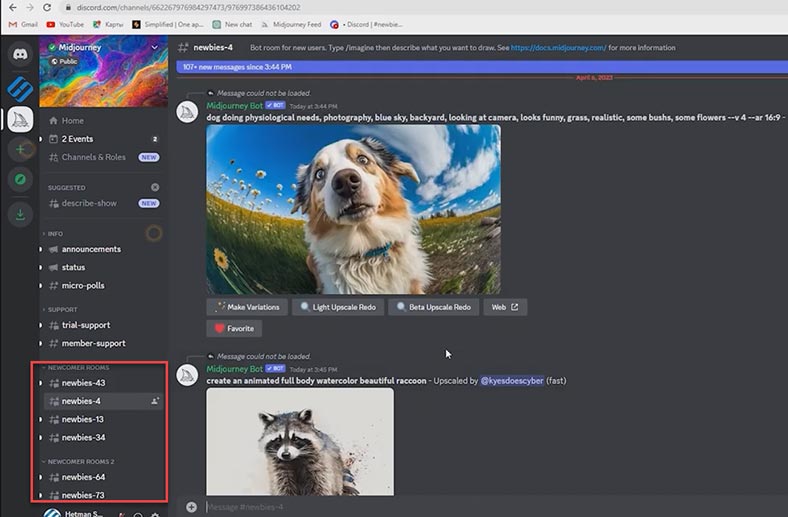 مجموعات Midjourney في Discord مجموعات Midjourney في Discord