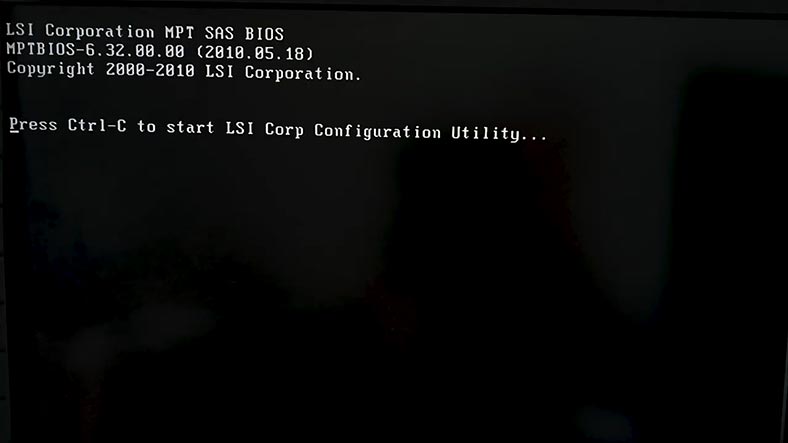 Aufrufen des BIOS des LSI 3081E-R RAID-Controllers Aufrufen des BIOS des LSI 3081E-R RAID-Controllers