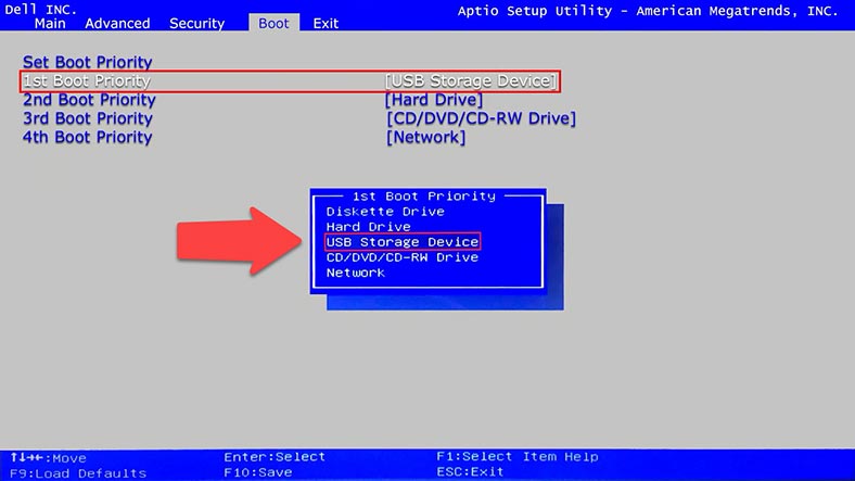 Setting boot priority to USB in BIOS Setting boot priority to USB in BIOS