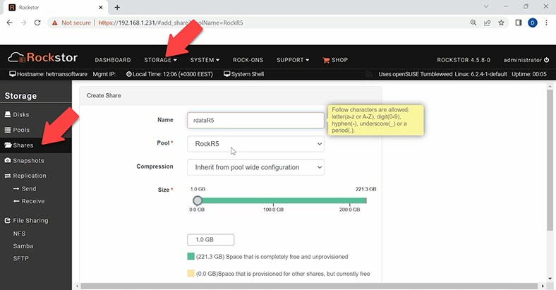 Creating a shared folder Creating a shared folder