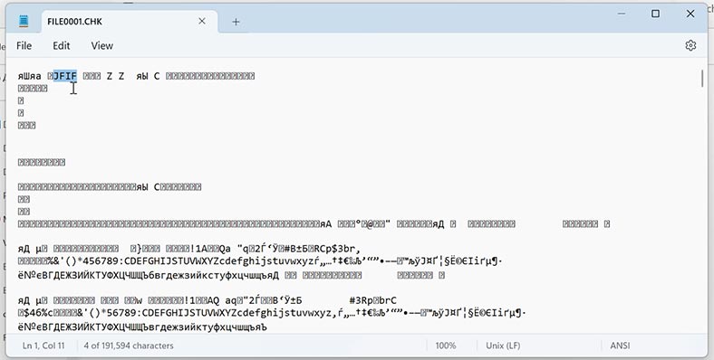 Windows Notepad: CHK in JPG ändern Windows Notepad: CHK in JPG ändern
