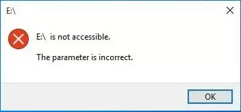 Помилка «The parameter is incorrect» Помилка «The parameter is incorrect»