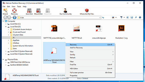 Hetman Partition Recovery. الإسترداد Hetman Partition Recovery. الإسترداد