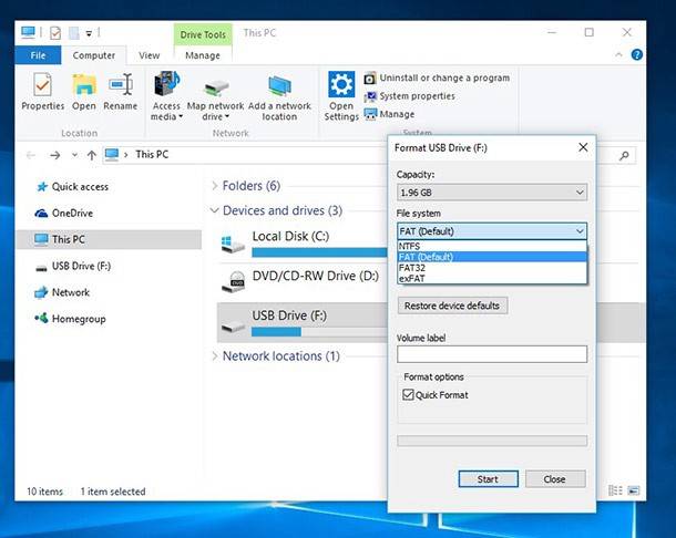 Change File System from FAT32 to NTFS