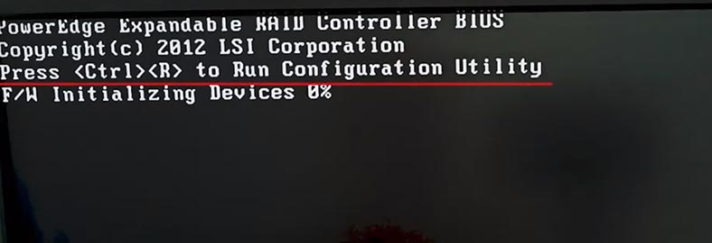 Нажмите сочетание клавиш Ctrl+R чтобы войти в BIOS контроллера Нажмите сочетание клавиш Ctrl+R чтобы войти в BIOS контроллера